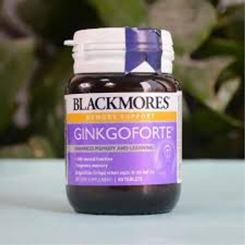 Viên uống Blackmores Ginkgoforte hỗ trợ trí não và cải thiện trí nhớ - Hộp 40 viên bổ não chất lượng cao từ Úc