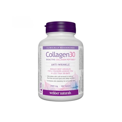Viên uống Collagen30 2500mg Giảm Nếp Nhăn và Tăng Đàn Hồi Da - Webber Naturals (180 Viên)