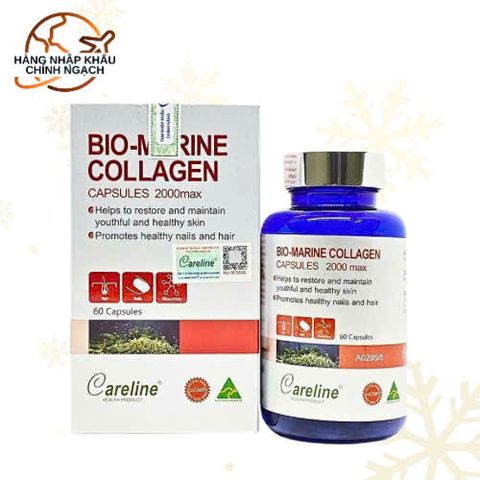 Viên Uống Collagen Biển Sâu Careline - Hỗ Trợ Đàn Hồi Da, Giảm Nếp Nhăn, 60 Viên, Chứa Vitamin C & Kẽm, Sản Xuất Tại Úc