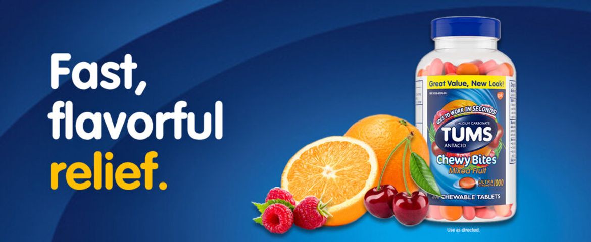 Viên nhai Tums Extra Strength 750mg - Hỗ trợ giảm trào ngược dạ dày, ợ chua, khó tiêu - 108 viên nhập khẩu từ Mỹ