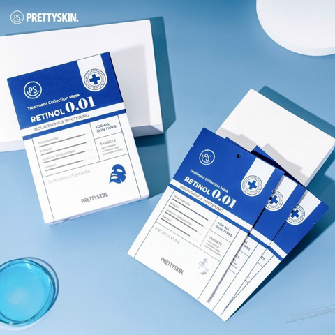 Mặt Nạ Tái Tạo Da PrettySkin Retinol 0.01 - Giúp Trẻ Hóa, Se Khít Lỗ Chân Lông và Làm Mờ Vết Nhăn - 10 Mặt Nạ Thiết Kế Thông Minh