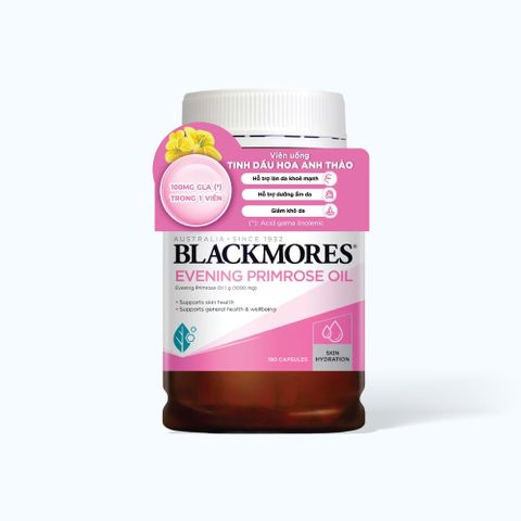Tinh Dầu Hoa Anh Thảo Úc Blackmores Evening Primrose Oil - Hỗ Trợ Sức Khỏe Da, Cân Bằng Hormon & Giảm Biểu Hiện PMS (190 Viên)