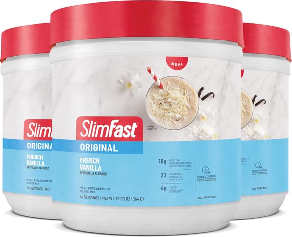 Bột uống Slimfast Original vị Vanilla hũ 364g [Hàng Mỹ]