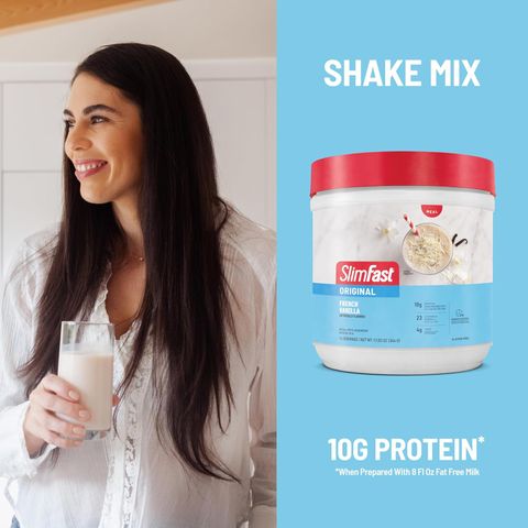 Bột uống Slimfast Original vị Vanilla hũ 364g [Hàng Mỹ]