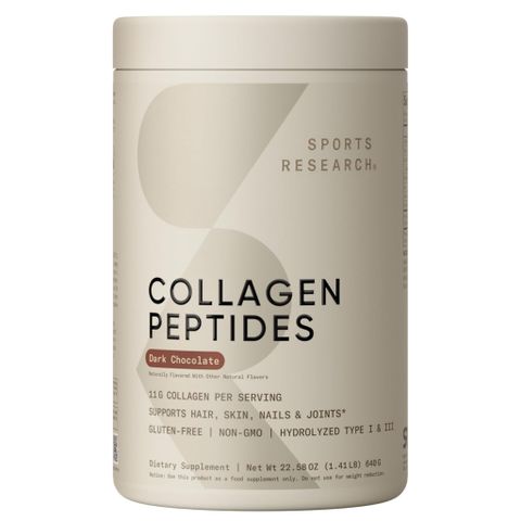 Bột uống Collagen Peptides Dark Chocolate 640g Sports Research [Hàng Mỹ]
