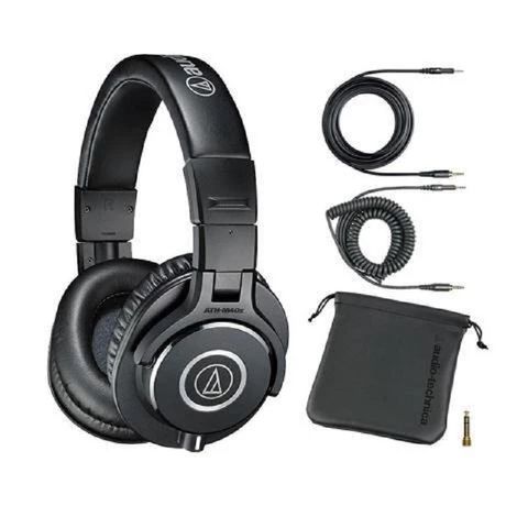 Tai Nghe Chụp Tai Audio Technica ATH-M40X - Tai Nghe Over Ear Chất Lượng Phòng Thu, DJ - Âm Thanh Sống Động, Chính Hãng 100%