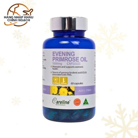 Tinh Dầu Hoa Anh Thảo Careline 1000mg - Hỗ Trợ Cân Bằng Nội Tiết Tố, Làm Đẹp Da, Giảm Triệu Chứng Tiền Kinh Nguyệt (60 Viên)
