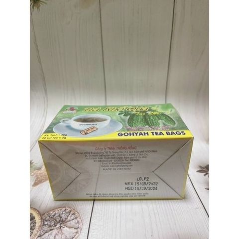 Trà Khổ Qua Hộp Vĩnh Tiến 20 Gói - Trà Thảo Mộc Tự Nhiên Giải Nhiệt, Mát Gan, Dành Cho Người Tiểu Đường
