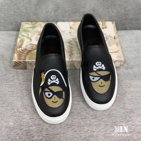Giày Lười Nam Slip-On Hoạ Tiết Cướp Biển - Giày Đế Đúc Siêu Bền, Thời Trang Dễ Phối Đồ 322298