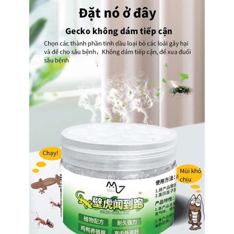 Gel Đuổi Thằn Lằn Gecko 120g - Sản Phẩm An Toàn Diệt Côn Trùng Không Hóa Chất, Phù Hợp Gia Đình và Văn Phòng