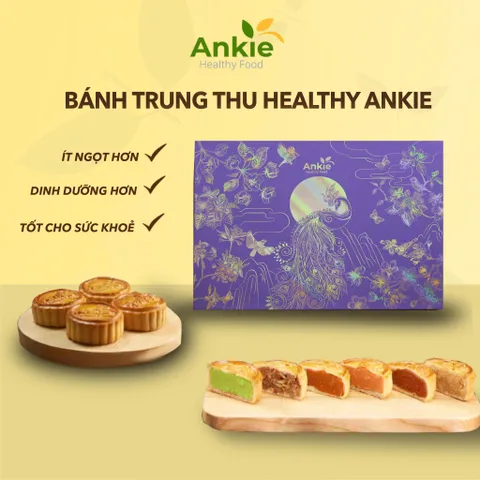 Hộp 06 bánh trung thu healthy ANKIE ít ngọt, cao cấp