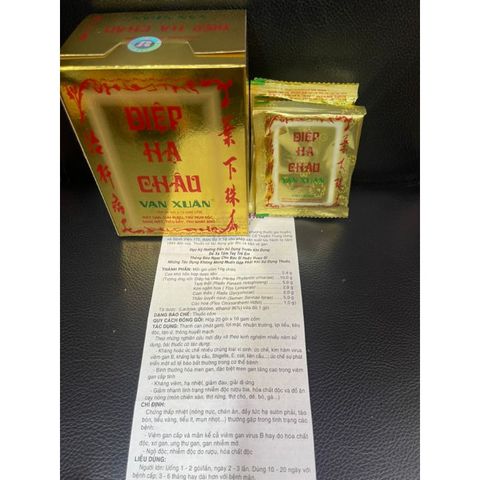 Trà Diệp Hạ Châu Vạn Xuân Hộp 20 Gói x 10g - Trà Thảo Mộc Tự Nhiên Thanh Nhiệt, Mát Gan, Sức Khỏe Tối Ưu