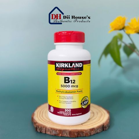 Viên bổ sung Vitamin B12 Kirkland 5000mg 300 viên – Hỗ trợ sức khỏe não bộ, cải thiện trí nhớ và giảm căng thẳng, hàng Mỹ