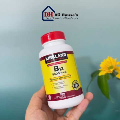 Viên bổ sung Vitamin B12 Kirkland 5000mg 300 viên – Hỗ trợ sức khỏe não bộ, cải thiện trí nhớ và giảm căng thẳng, hàng Mỹ