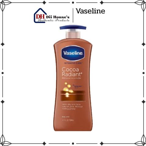 Sữa Dưỡng Thể Trắng Da Vaseline CoCoa Radiant 725ml - Dưỡng Ẩm Chăm Sóc Da Với Bơ Ca Cao Tự Nhiên