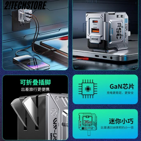 Củ sạc Wekome WP-U07 Gan 35W Type-C USB Sạc Nhanh - Hàng chính hãng.