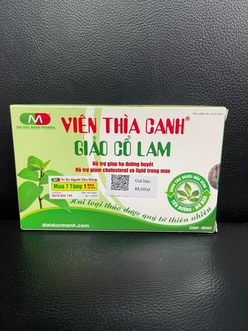 Viên Thìa Canh Giảo Cổ Lam - Hỗ Trợ Ổn Định Đường Huyết & Giảm Cholesterol, Hỗ Trợ Sức Khỏe Tiểu Đường 30 Viên