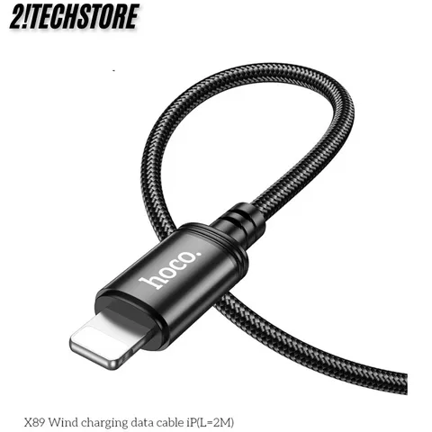 Dây cáp sạc Hoco X89 Type-C to lP dây dù dài 2 mét chống rối, Chính Hãng