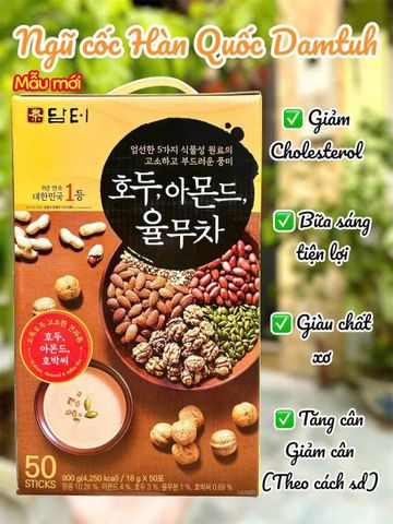 Bột Ngũ Cốc Damtuh Hàn Quốc 900g - Bổ Dưỡng, Nguồn Dinh Dưỡng Từ 5 Loại Hạt, Phù Hợp Cho Gia Đình và Phụ Nữ Mang Thai