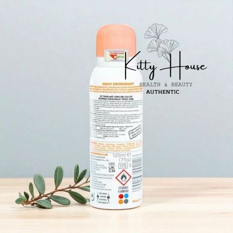 Xịt Khử Mùi Femfresh Daily Deodorant Spray 125ml - Thơm Mát Vùng Kín, Chăm Sóc Sạch Sẽ, Tự Nhiên, Suốt 24 Giờ