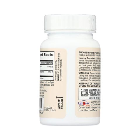 Viên Uống Lutein Jarrow FORMULAS Tăng Cường Sức Khoẻ Thị Lực (Hộp 60 viên) - YoungFit