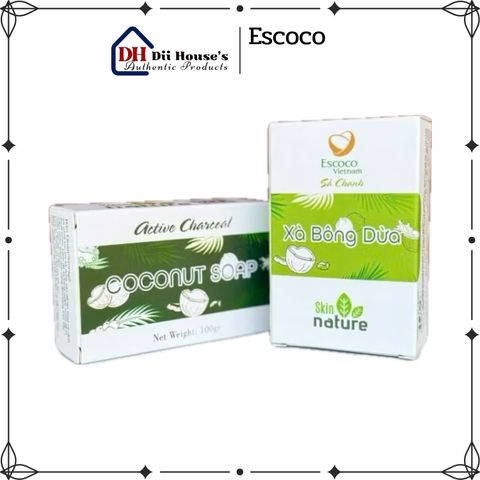 Xà Bông Dừa Escoco - Xà Bông Thiên Nhiên Dưỡng Ẩm, Kháng Khuẩn Cho Da Nhạy Cảm, Hương Thơm Tươi Mát, Sản Phẩm Thân Thiện Với Môi Trường