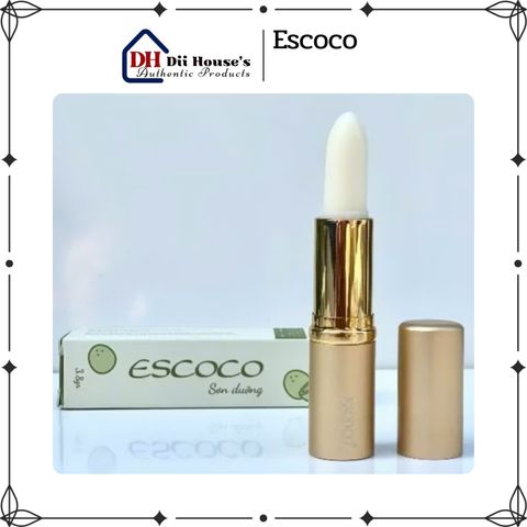 Son Dưỡng Dừa Escoco 3.8g - Dưỡng Môi Thiên Nhiên Không Màu - Sản Phẩm Chăm Sóc Môi Mềm Mịn, Căng Bóng