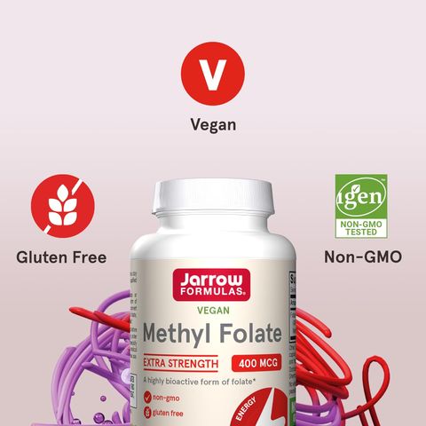 Viên Uống Methyl Folate 5-MTHF Quatrefolic Jarrow - Hỗ Trợ Hệ Tuần Hoàn và Sức Khỏe Tâm Thần (Hộp 60 Viên)
