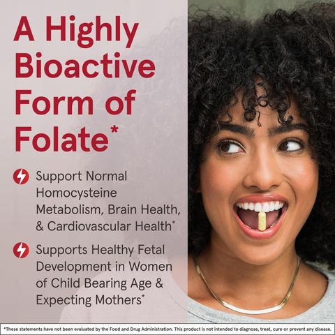 Viên Uống Methyl Folate 5-MTHF Quatrefolic Jarrow - Hỗ Trợ Hệ Tuần Hoàn và Sức Khỏe Tâm Thần (Hộp 60 Viên)