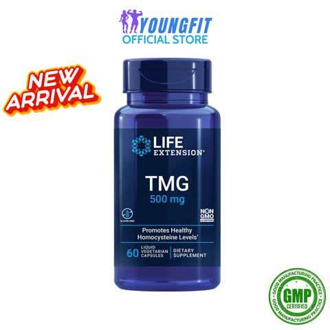 Viên Uống TMG 500mg Life Extension - Hỗ Trợ Tim Mạch & Sức Khỏe Toàn Diện, Hộp 60 Viên Nhộng, Sản Phẩm Mỹ