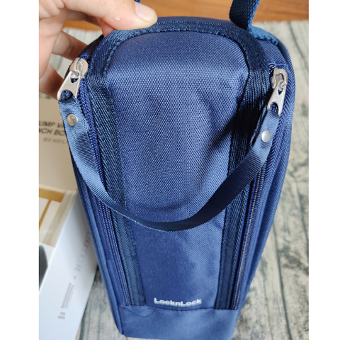 Bộ Hộp Cơm Giữ Nhiệt Văn Phòng LocknLock Lunch Box 3 Ngăn Kèm Túi Thìa Đũa LHC8052S01