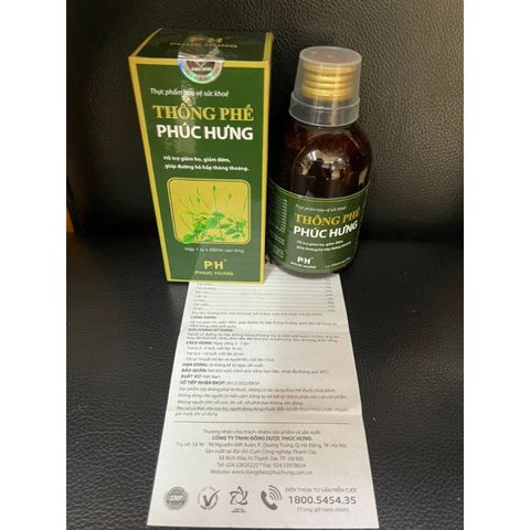 HEN PH - Thực phẩm chức năng Thông Phế Phúc Hưng 250ML - Giảm ho, đờm, đau rát họng, hỗ trợ thông thoáng đường hô hấp