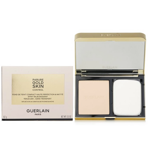 Phấn Phủ Nén Guerlain Parure Gold Skin Control - Phấn Trang Điểm Kiểm Soát Dầu, Lớp Phủ Mịn Màng Tự Nhiên Tone 0N