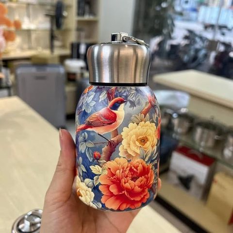 Bình Giữ Nhiệt MAGRACE RaceKish 300ml - Bình Hoa Mùa Hạ Thép Không Gỉ, Giữ Nóng 12h, Lý Tưởng Cho Đi Học Và Làm Việc