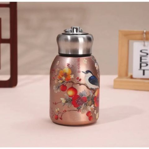 Bình Giữ Nhiệt MAGRACE RaceKish 300ml - Bình Hoa Mùa Hạ Thép Không Gỉ, Giữ Nóng 12h, Lý Tưởng Cho Đi Học Và Làm Việc