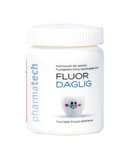 Viên ngậm Fluor Daglig Pharmatech 90 viên - Bảo vệ sức khỏe răng miệng chắc khỏe, ngăn ngừa sâu răng, hỗ trợ tái khoáng men răng