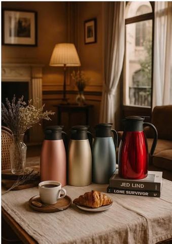 Bình Giữ Nhiệt Silver 2L - Inox 304 Sang Trọng, Giữ Nóng 12 Giờ, Giữ Lạnh 24 Giờ, Lý Tưởng Cho Gia Đình và Du Lịch