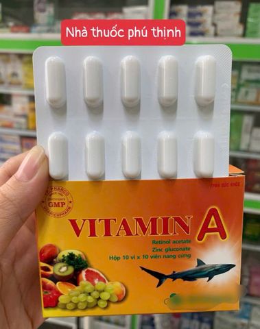 Vitamin A Hỗ Trợ Mỏi Mắt & Khô Mắt - Hộp 100 Viên Phong Phú Giúp Sáng Mắt và Làm Đẹp Da Mụn
