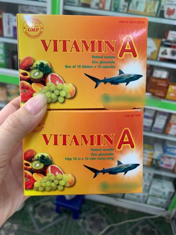 Vitamin A Hỗ Trợ Mỏi Mắt & Khô Mắt - Hộp 100 Viên Phong Phú Giúp Sáng Mắt và Làm Đẹp Da Mụn