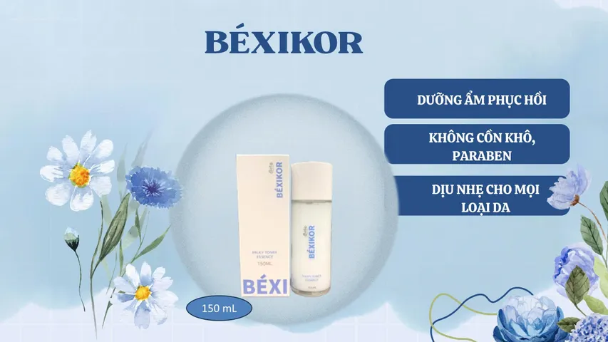 BÉXIKOR Toner Dưỡng Ẩm Đa Tầng 150ml - Ngừa Oxy Hóa, Tái Tạo Da, Phù Hợp Với Mọi Loại Da, Dưỡng Ẩm Sâu, Chiết Xuất Rau Sam