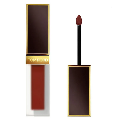Son Kem Tom Ford Liquid Lip Luxe Matte 132 Heat Wave - Màu Đỏ Nâu Đất Quyến Rũ, Chất Son Mịn Màng Giữ Ẩm Tốt