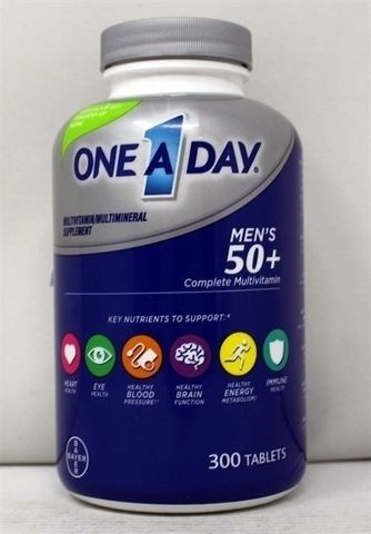One A Day 50+ - Viên Uống Bổ Sung Vitamin Tổng Hợp Cho Nam Giới Trên 50 Tuổi, Giúp Cải Thiện Sức Khỏe và Tăng Cường Năng Lượng 300v