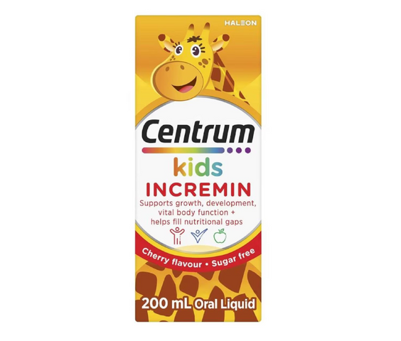 Vitamin Tổng Hợp Centrum Kids 200ml - Siro Hỗ Trợ Bé Biếng Ăn, Phát Triển Chất Xám và Sức Đề Kháng