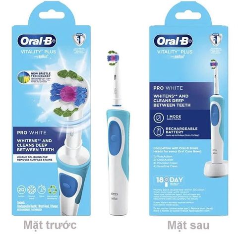 Bàn chãi đánh răng Oral-B Pro Vitality Precision Clean Electric White Toothbrush 300714