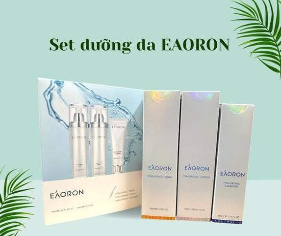 Set Dưỡng Da Eaoron Hyaluronic 3 Món - SRM 100ml, Nước Hoa Hồng 120ml & Sữa Dưỡng 120ml - Giải Pháp Cung Cấp Độ Ẩm Hiệu Quả