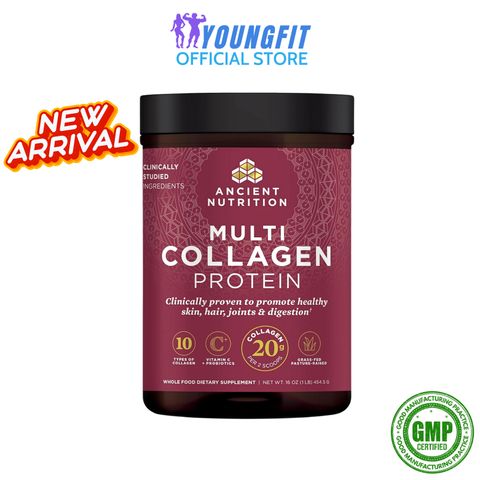 Bột Uống Ancient Nutrittion Collagen Peptides Hydrolyzed Thuỷ Phân Bổ Sung Lợi Khuẩn (Hộp 242.2 gram) - YoungFit