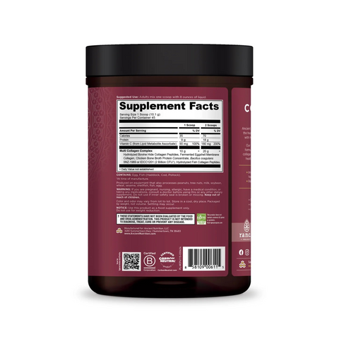 Bột Uống Ancient Nutrittion Collagen Peptides Hydrolyzed Thuỷ Phân Bổ Sung Lợi Khuẩn (Hộp 242.2 gram) - YoungFit