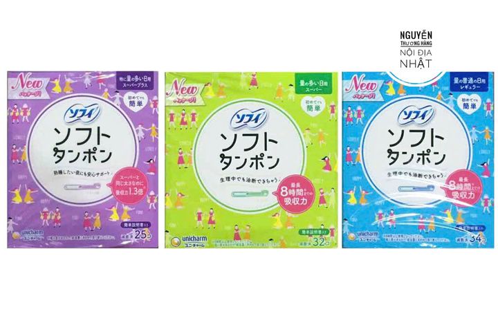 Băng Vệ Sinh Tampon Unicharm Nhật Bản - Mềm Mại, Thấm Hút Nhanh, Thiết Kế Thông Minh Dành Cho Phụ Nữ Thời Kỳ Kinh Nguyệt