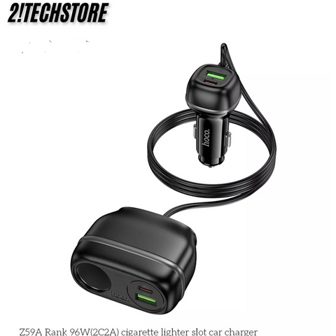 Tẩu sạc ô tô Hoco Z59A 96W sạc nhanh đa cổng 4 cổng USB (2 Type-C, 2 USB-A)