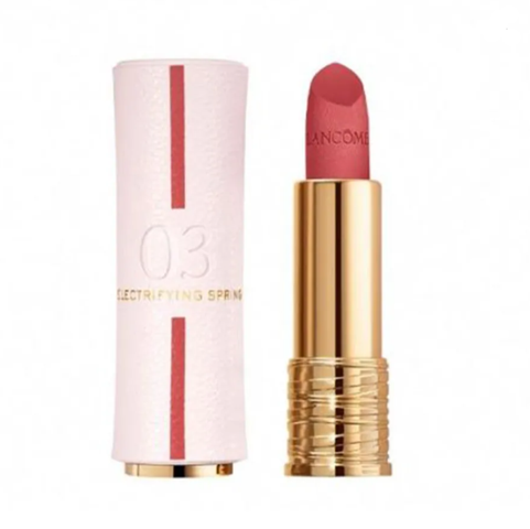 Son Lancôme Absolute Perfect Lipstick Velvet Matte Lucky Limited Edition 03 Electrifying Spring - Màu Hồng Đào Baby, Chất Son Mềm Mại, Dưỡng Ẩm Lâu Dài